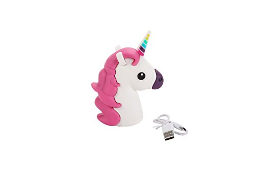 Batteria esterna a forma di Unicorno da 1200mha in confezione regalo con cavo incluso - Power Bank regalo originale per bambini Ricordi per matrimoni
