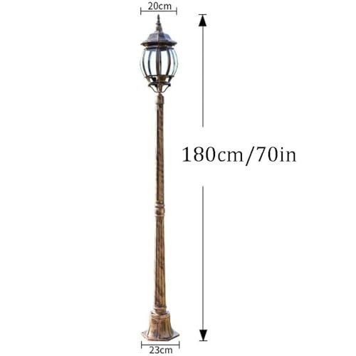 Farol de columna impermeable E27 para evitar el óxido en patios y jardines 5