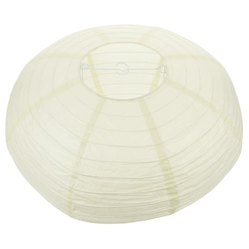 DIYEAH Sombra De Linterna De Papel Sombra De Lámpara De Papel Pequeño Condujo Fiesta Pantalla Ovalada Largo Marrón Material Pantalla Grande Forma Retro Decoración Dejar Planchar Beige