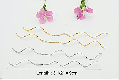 Handmade 925 Sterling Silver Spiral Threader Pull Through Drop Earrings For Women #TOP5