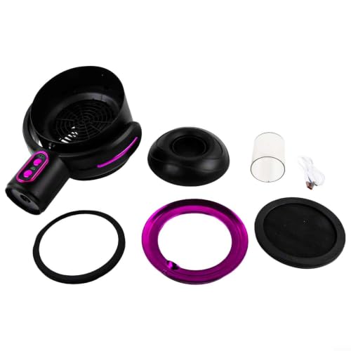 Extractor portátil de mesa negro y dorado con conector USB para cocina 8