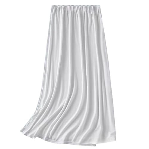 [KOEKOI] ペチコート レディース ペチパンツ フレアパンツ ワンピース ぺチスカート夏 ロング スカート 透けない 透け防止 インナースカート 夏 チュール レースアンダースカート インナー ロング丈 シンプル ペチコート屋 ショート 重ね着 レース (Free, 白-72CM)（Amazon）