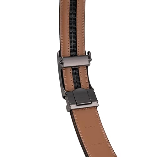 Image of Men's Belt, Ratchet Dress Casual Belt with Adjustable Automatic Buckle Trim to Fit