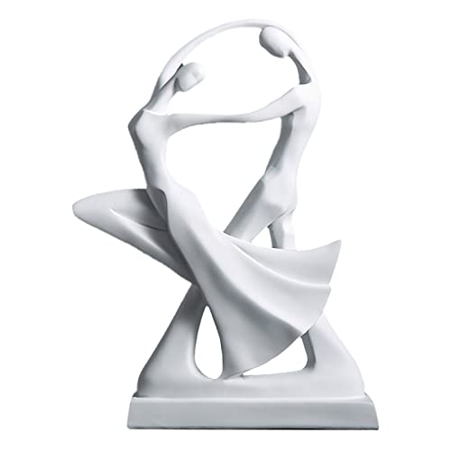 Amyza Stylish Creative Abstract Decor Sculpture Modern Home Decor - Dancing Resin Sculpture With Graceful Lines, Cute Circle Of Love Figurines Suitable For Bedroom,Living Room And Bookcase #TOP21