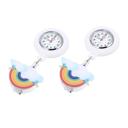 TOGEVAL 2個 ナーステーブル 看護師のための懐中時計 女性の腕時計 ナース オンウォッチ ウォッチ ナース用ラペルウォッチ 看護師が見守る 女性用ナースウォッチ シリカゲル