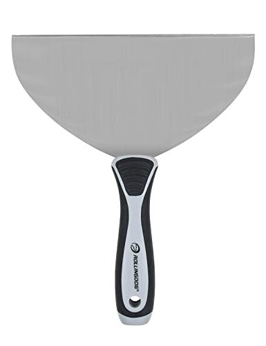 ROLLINGDOG - Espátula, 20,3 cm, hoja de acero al carbono y empuñadura de goma suave (polipropileno y elastómero termoplástico), ideal para alisar masilla y yeso en paredes Cover