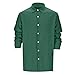 Aniywn Summer Shirts for Men Long Sleeve Button Down Tops Summer Cotton Linen Shirts Casual Lightweight Business Beach Tops