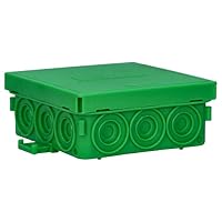 10 Stück Voxura Feuchtraum Aufputz-Verbindungsdose Abzweigdose Verteilerdose 85x 85 x37mm IP55 Abzweigkasten AP grün – Ansicht 4