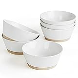 famiware Saturn 6 Pieces Cereal Bowl, Soup Bowls, Stackable, Perfect for Your Friend for Housewarming, Thanksgiving, Christmas, White