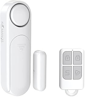 SECRUI Wireless Door Sensor Alarm for Home With Remote, Wireless Window Door Open Contact Burglar Chime Anti-Theft 2 Mode 120dB Loud Enough Sticky Pad Easy to Install for Door Safety Shop Security