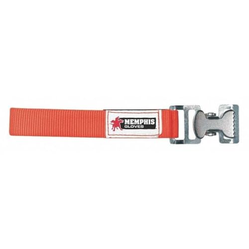 MCR Safety GCO Nickel Gloves Utility Clip with Nylon Strap, Orange,Large