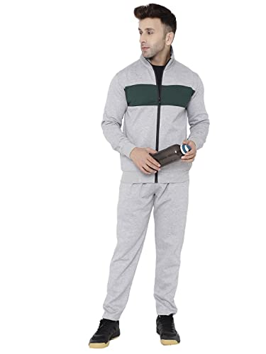 Image of CHKOKKO Fleece Men Winter Sports Running Zipper Collared Neck Stylish Jacket