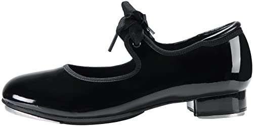 Linodes Leather/Patent Tap Shoe For Girls And Boys (Toddler/Little Kid/Big Kid)-Black-1M-Little Kid #TOP1
