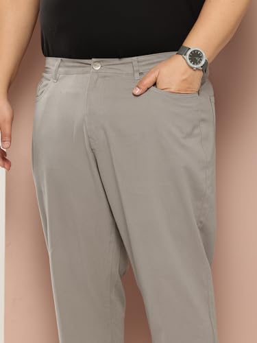 Image of Thomas Scott Men's | Smart | Plus Size | Regular Fit | 100% Cotton | Solid | 5 Pockets | Woven | Chinos | Trouser