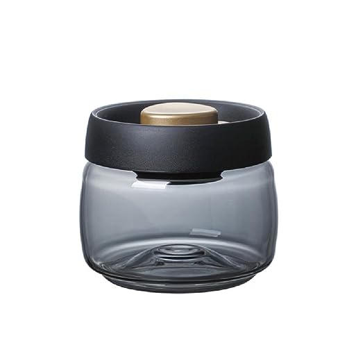 Tarro de cristal para la cocina, bidón de café con tapa hermética, recipiente de cristal para granos de café, recipiente de vidrio resistente al calor, recipiente de vidrio para alimentos y