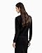 Armani Exchange Women's Allover Monogram Logo Longsleeve Knit Top Fancy Black, Large