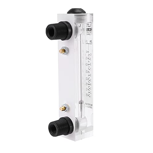 Medidor de flujo regulable de 0,1-1 GPM con panel ajustable negro, pack de 4 6