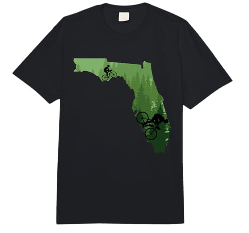 Map of Florida Mountain Biker T-Shirt