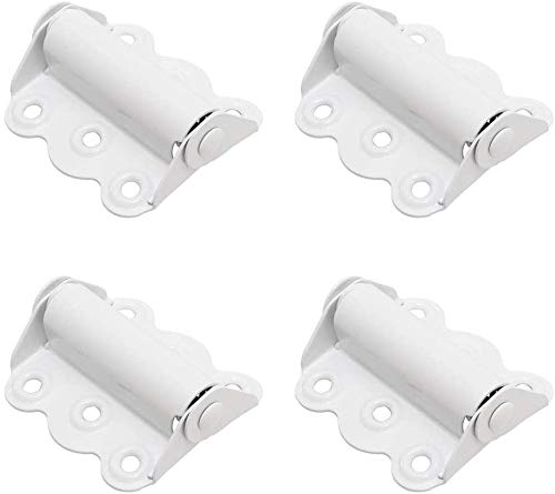 Litepak Screen Door Hinge Professional Grade Hardware Self-Closing Easy Install (4 Pack, White)