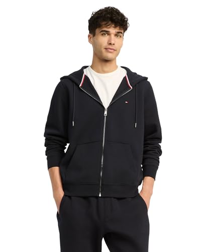 Tommy Hilfiger Men's Medium Weight Fleece Full Zip Up Hoodie