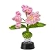HSUYUN Wackelblume, 14 × 9 cm Wackelfigur Blume, Rosa Schüttelkopf Spielzeug für Auto, Handgestrickt, Geeignet als Wackelspielzeug für Auto, Büro und Zuhause