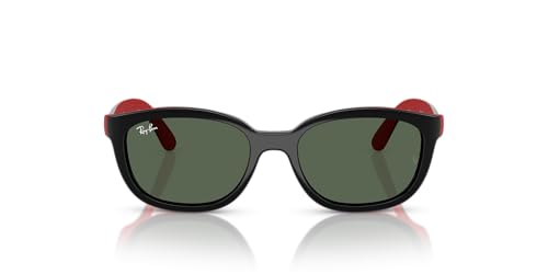 Ray-Ban RY1632C Clip-on Sunglasses for Unisex Kids Round Accessory, Black On Rubber Red/Dark Green, 46 mm by Ray-Ban - Used condition - US$23.08