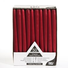 PAPSTAR 100 Leuchterkerzen Ø 2,2 cm 25 cm Bordeaux