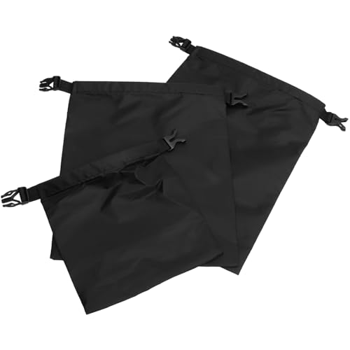 BESPORTBLE 3pcs Waterproof Dry Bag Set Lightweight Black Waterproof Storage Pouch for Camping Kayaking Rafting Fishing