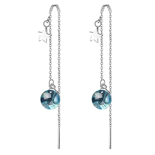 Boucles d'oreilles étoile en cristal LXGGUC en argent 925