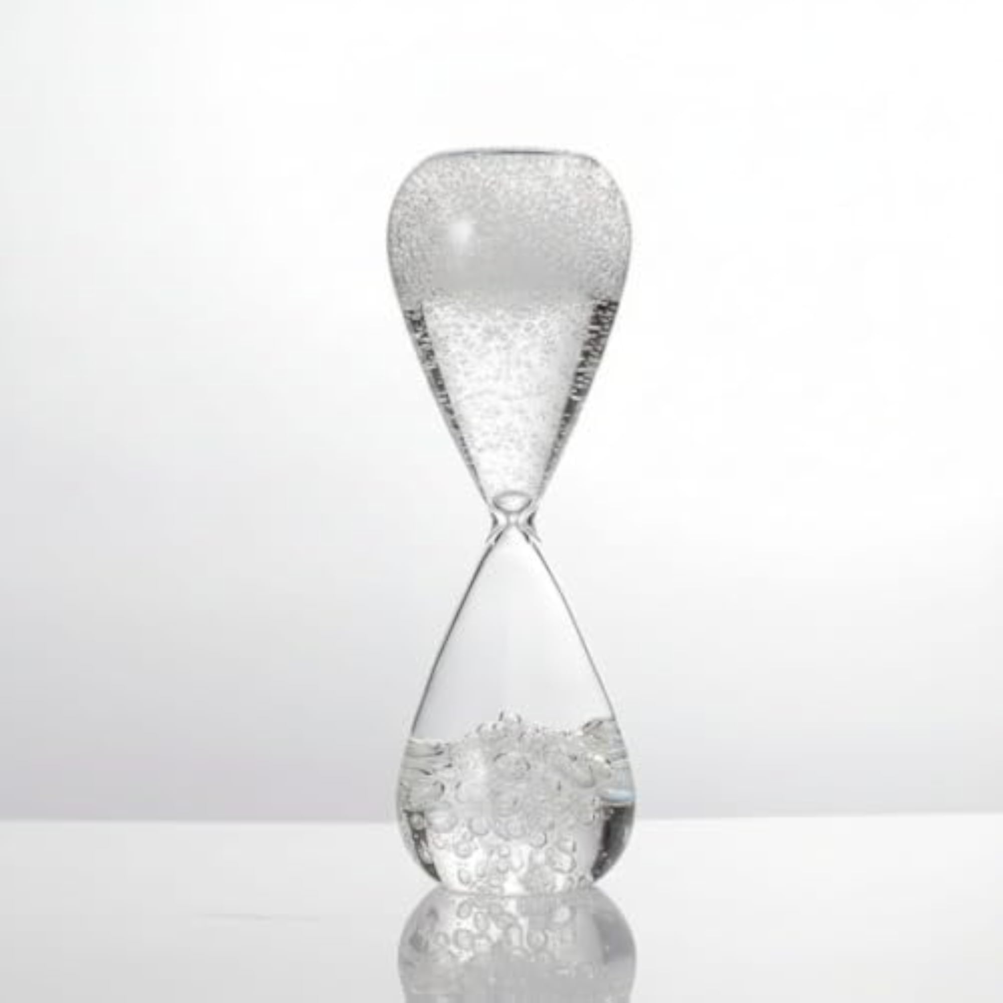 Clear Glass Hourglass with Liquid Bubbles