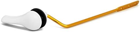 Qualihome Universal White Toilet Handle Replacement Kit - White Toilet Tank Lever - Flusher with Nut Lock - Fits Most Standard Toilet Tanks at Home, Bathrooms - Easy Installation (Side Mount, White)