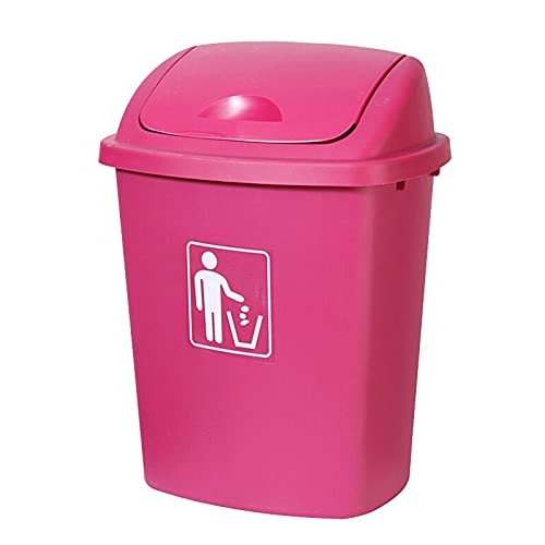 Caneca de basura con tapa basculante rojo 30L