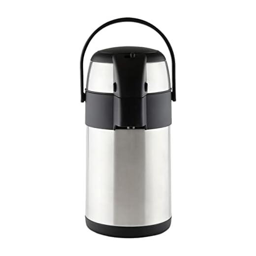 Pioneer Termo de acero inoxidable con bomba de 5,0 l, termo hermético para bebidas frías y calientes, dispensador de bebidas con bomba fácil de usar para eventos