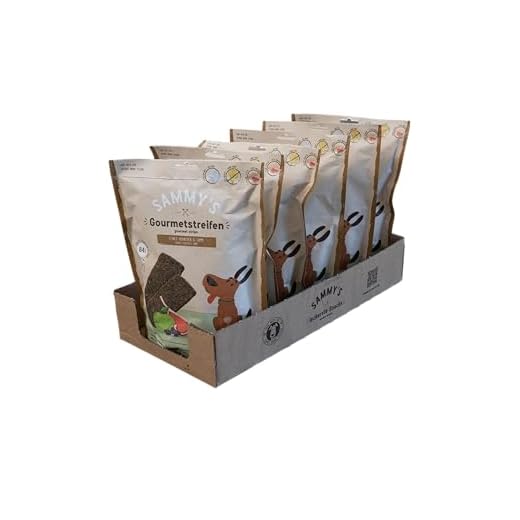 Sammy´s Gourmetstreifen | Hühnchen & Lamm | Fleischiger Snack für Hunde | 6 x 180 g