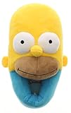 Wynsors The Simpsons Homer Simpson - Pantuflas divertidas de novedad para hombre, zapatos de casa de felpa con cara 3D, forro acolchado, suela antideslizante, varios, 42 1/3 EU