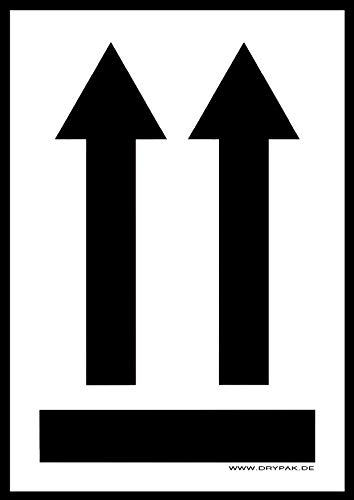 100 unidades - Pegatinas superiores (upright) - A6 (10 x 15 cm) - Lámina adhesiva resistente a la intemperie - Handling Mark según DIN 50 402 (paquete adhesivo, envío adhesivo) Cover