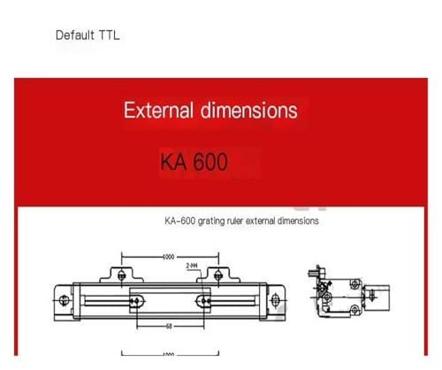 Escala digital para máquina Ka-600 1700 mm 5 um miniatura 4