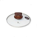 Universal tempered glass vented lid with unique wood like knob. Dishwasher safe Bakelite handle with wood effect Dimensions: 28 cm / 11 Inch Care of cookware: can be washed in the dishwasher, however, to maintain the high quality of the non-stick we ...
