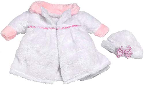 Abrigo Blanco con Detalles Rosa niña 38-42 cm (Bolsa)