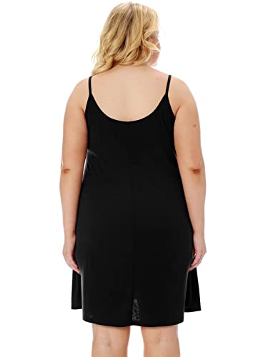 7th Element Plus Size Slip Dress for Women Under Dresses 2025 Spaghetti Strap Cami Camisoles Sun Tank Sleeveless Sundress3