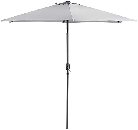 VonHaus Parasol 2.7M  Parasol Umbrella for Outdoor, Garden, Patio  Sun Shade Canopy with Hand Crank, Tilt Function, UV30+ Protection, Air Vent, Powder Coated Steel Frame