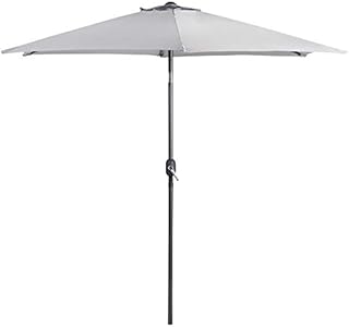 VonHaus Parasol 2.7M  Parasol Umbrella for Outdoor, Garden, Patio  Sun Shade Canopy with Hand Crank, Tilt Function, UV30+ Protection, Air Vent, Powder Coated Steel Frame
