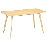 Zeitlos schön: Der Tisch ist aus robusten Materialien gefertigt und besticht mit einer eleganten Holzoptik. Dank seiner Kompaktheit stellt dieser Küchentisch eine ideale Ergänzung für einen kleinen Essbereich oder eine kleine Küche dar.