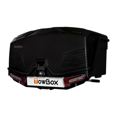 rameder. TowBox V5 Gepäckbox für Anhängerkupplung | 58kg Zuladung | 330 Liter | schwarz | Transportbox | Gepäckträger | Heckbox | abschließbar, schwenkbar, aerodynamisch – ideal für Reisen, Outdoor