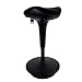 Produktbild Dönges Ergonomische Stehhilfe höhenverstellbar mit Triangelsitz | Sitzbreite 325/325 mm | Wackelhocker, höhenverstellbarer Bürohocker, Stehhocker, Stehstuhl & Schreibtischhocker in schwarz