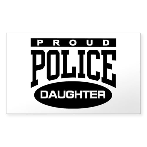 CafePress Proud Police Daughter Rectangle Sticker Rectangle Bumper Sticker Car Decal