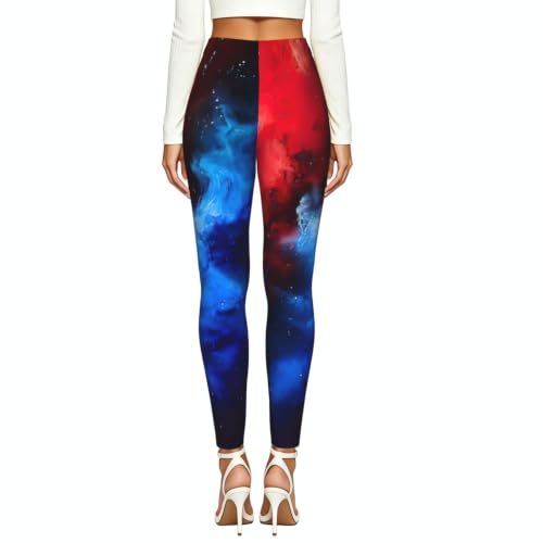 Leggings de galaxia cómodos que no aprietan mallas elásticas para mujer 4