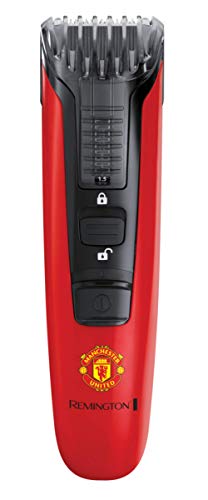 Image of Remington MB4128 Beard Boss Beard Trimmer Manchester United Edition | Cordless, EDGE Styler & Adjustable Comb with 9 Length Settings, Up to 40 minute Runtime | 3 Year Guarantee (Black & Red)