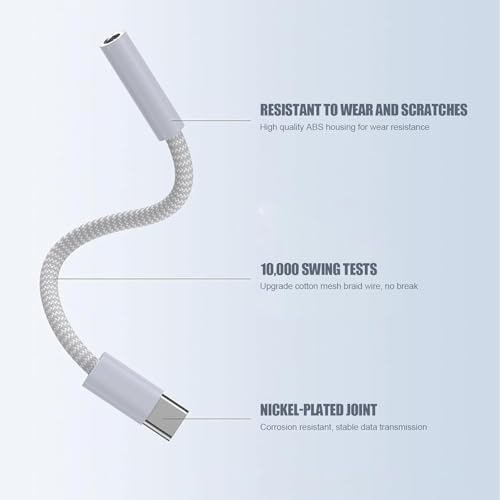 Image of Apple-Original Type-C to 3.5mm Headphone Jack Adapter | USB-C to Aux Audio Converter for iPhone 15 /16 & Samsung Galaxy S24 /S23 /S22 /S21 /S20 (APL15-AUDIO-JCK-WHT-1)