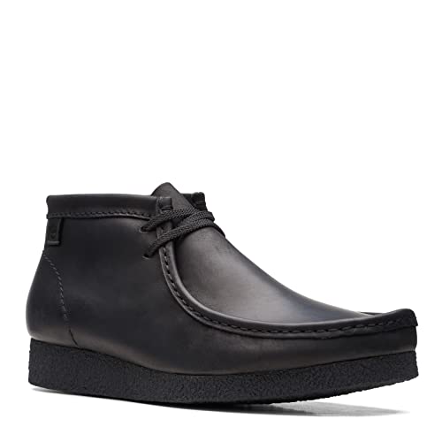 Clarks Bota masculina Shacre, Couro preto, 11